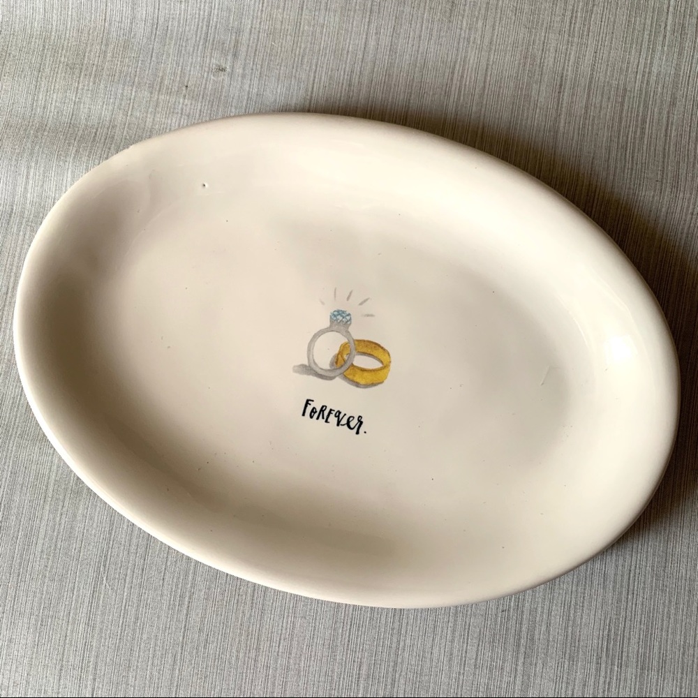 Rae Dunn “Forever” wedding jewelry plate